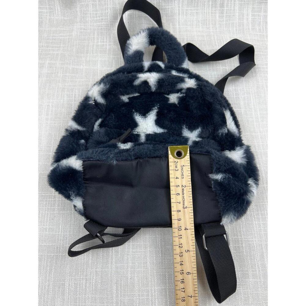 Faux Fur Star Pattern Kids Mini‎ Backpack - Picture 7 of 8